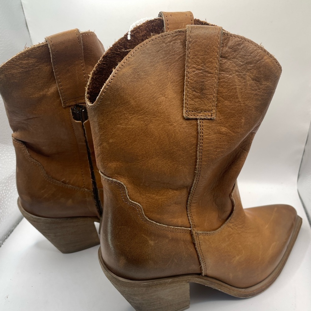 Sundance Leather Ronnie boot mid calf heeled - Picture 4 of 6